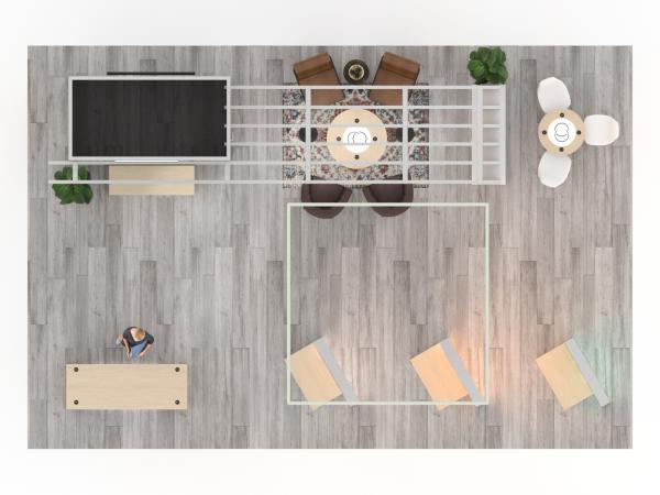 ECO-5060 Custom Sustainable Trade Show Exhibit -- Plan View